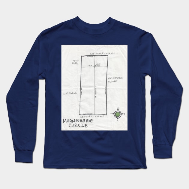 Morningside Circle Long Sleeve T-Shirt by PendersleighAndSonsCartography